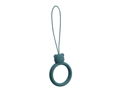 cordão de dedo para telefone Lanyard Silicone Verde