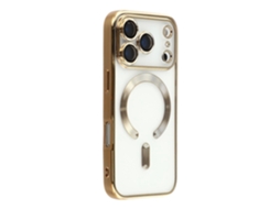 Capa Para Iphone 17 Pro Compatível Com Magsafe, Proteção Total Da Câmera, Em Tpu - Dourada