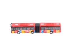 Modelo De Ônibus De Ligação Estendido Com Função De Recuo Estrutura Sólida Brinquedo Educativo Vermelho