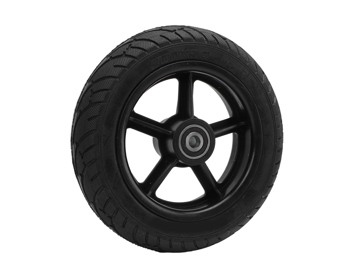 Roda maciça 2026 para patinete elétrico, pneu de borracha e plástico maciço 200x50, acessório de reposição em aço.