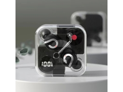 Fones De Ouvido Gamer Tws Transparentes (pretos) Com Botões De Controle De Volume.