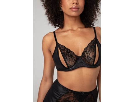 Soutien CHRISTINE Aspecto Mojado Vesper Preto (L/XL)