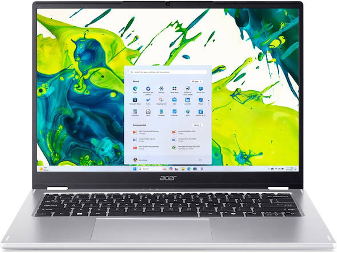 Portátil ACER Aspire Spin 14 ASP14-51N-59ZA (14'' - Intel Core Ultra 5 115U - RAM: 16 GB - 512 GB SSD - Intel UHD Graphics)