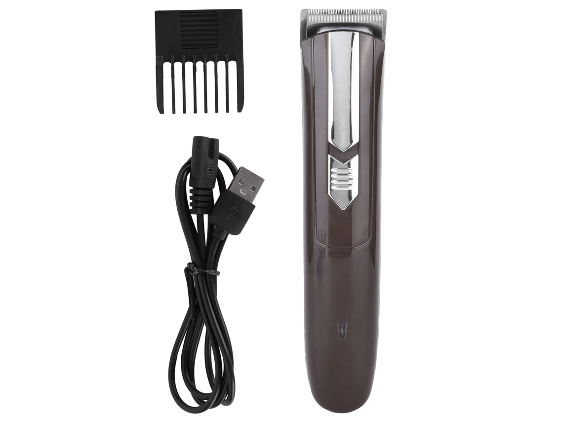 Tesoura elétrica profissional recarregável via USB 2026 para corte de cabelo, barba e penteados.