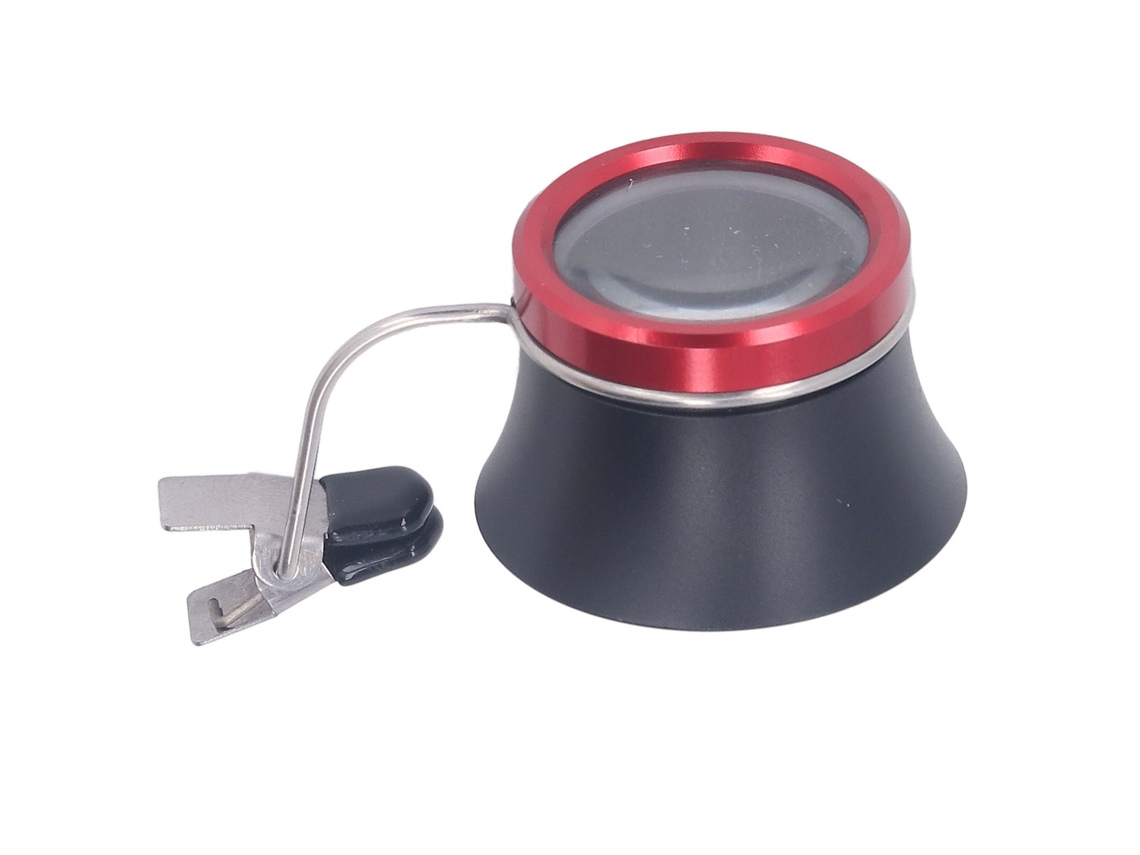 Lupa De 10x Com Clip Lente De Plástico Pe Para Reparação De Relógios, Joias E Observação De Peças Pequenas
