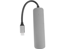 Hub Usb De 5 Portas Com Corpo Em Liga Alumínio Para Conectar Mouse E