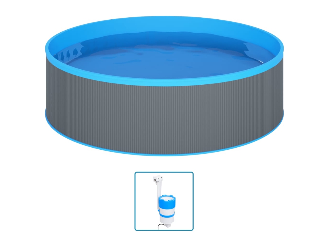 Piscina splasher VIDAXL Steel (350 x 90)