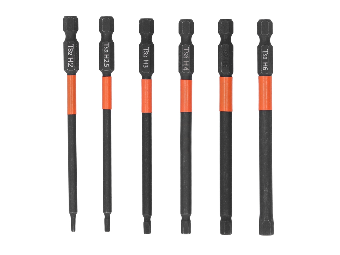 Conjunto de 6 Brocas de Parafusadeira YURU, Cruzadas, com Ímã Forte, Haste Hexagonal 1/4, 50mm