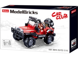 Blocos de Construção SLUBAN Model Bricks Jeep 253 Pcs (Idade Mínima: 6 Anos - 38 x 23,7 x 6,7 cm)