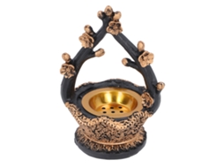 Base de incenso de resina decorativa com design floral LAXISCREED