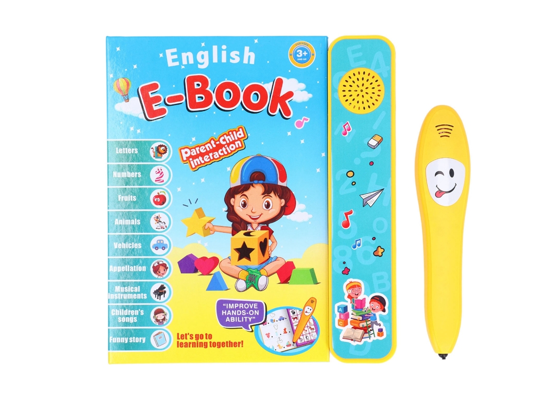 Primerox livro Falante Interativo de Aprendizado Eletrônico para Crianças com Sons e Vocabulário em Inglês