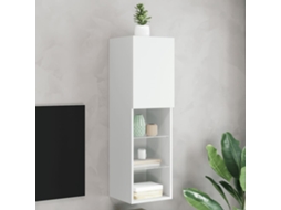 Vidaxl Móvel De Tv C/ Luzes Led 30,5x30x102 Cm Branco