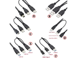 Cabo Usb 2.0 Duplo A Tipo 2a Macho Para Micro Usb Mini Tipo C Macho Usb 3.0 Para Micro B Para Disco Rígido Móvel Cabo Data Vayotoy