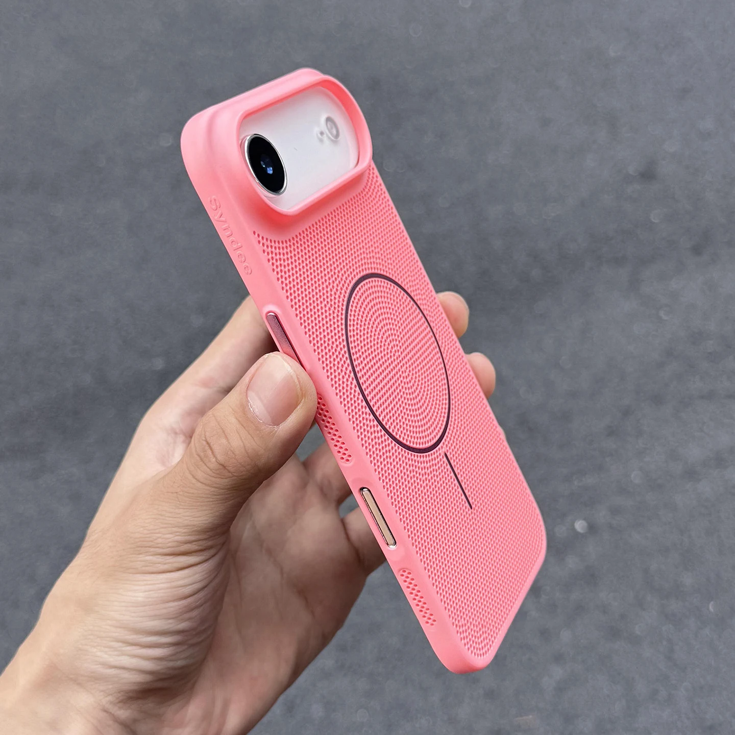 (iphone 14 Plus Rosa) Capa Protetora Magnética Com Orifícios De Ventilação, Rígida E Ultrafina.