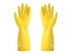 3 Pares de Luvas Domésticas Reutilizáveis, Luvas de Borracha para Lavar Louça, Extra Grossas, Manga Comprida BRILVIBERA