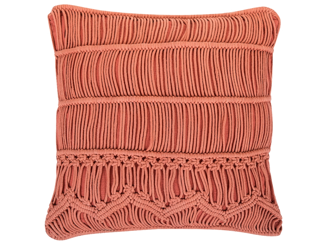 Almofada decorativa BELIANI Akkoy de Algodão Laranja 45x45x12
