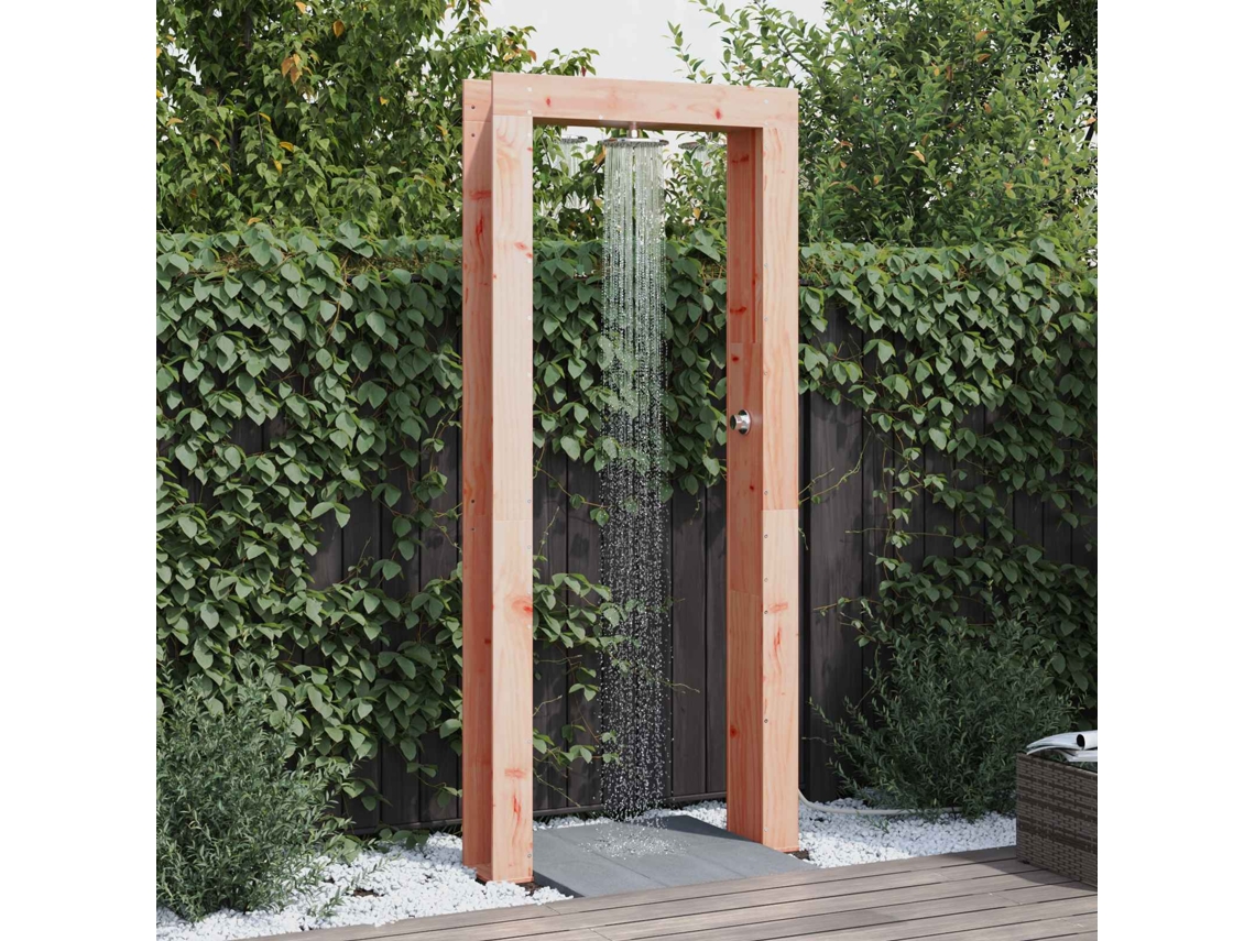 Vidaxl Chuveiro Externo 226 Cm Madeira Douglas Sólida E Aço Inoxidável