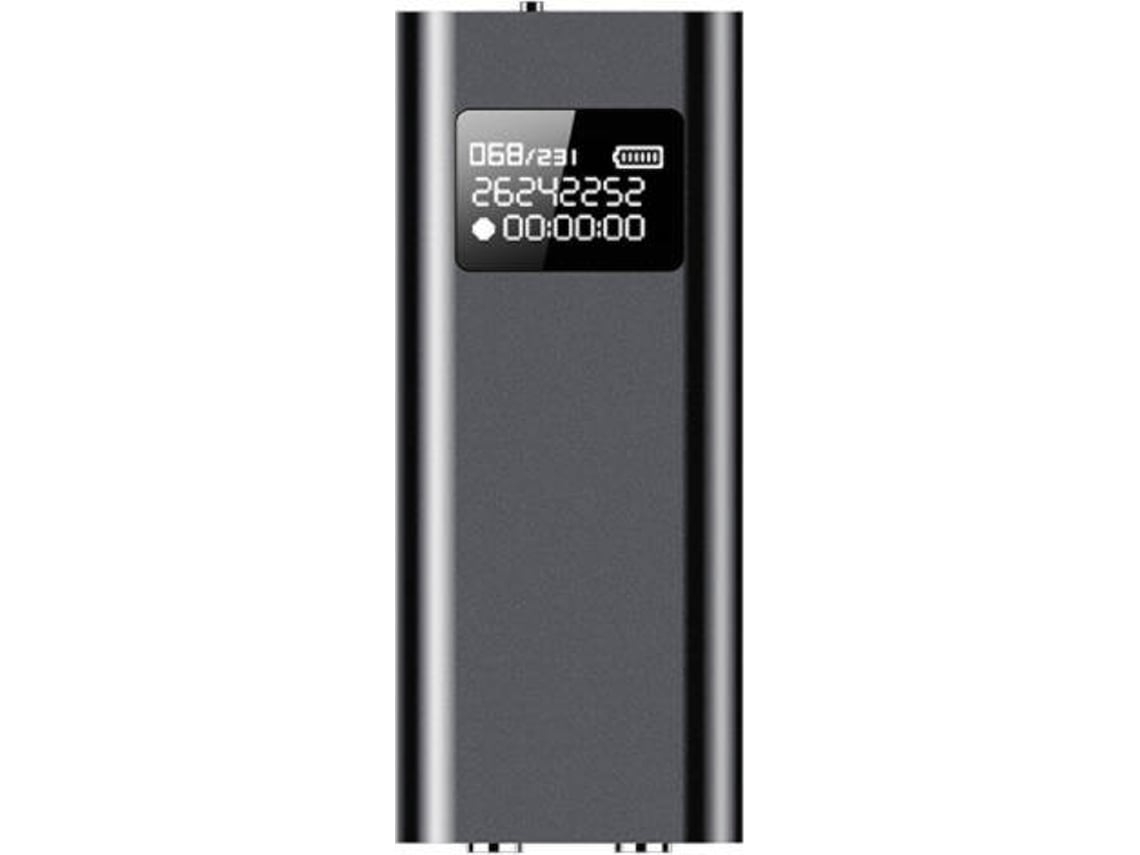 Mini Gravador de Voz Gravador de Áudio Digital com Bateria de Longa Duração de 20 Horas 32 Gbpreto