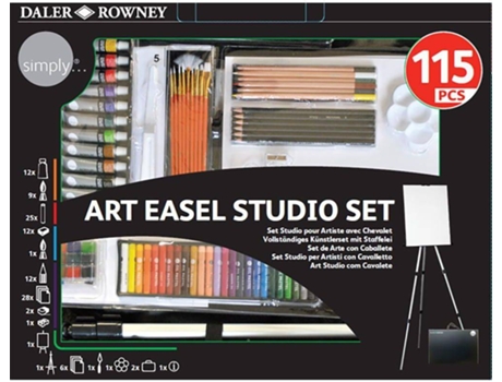 Conjunto de Arte  Art Studio (115 Peças)