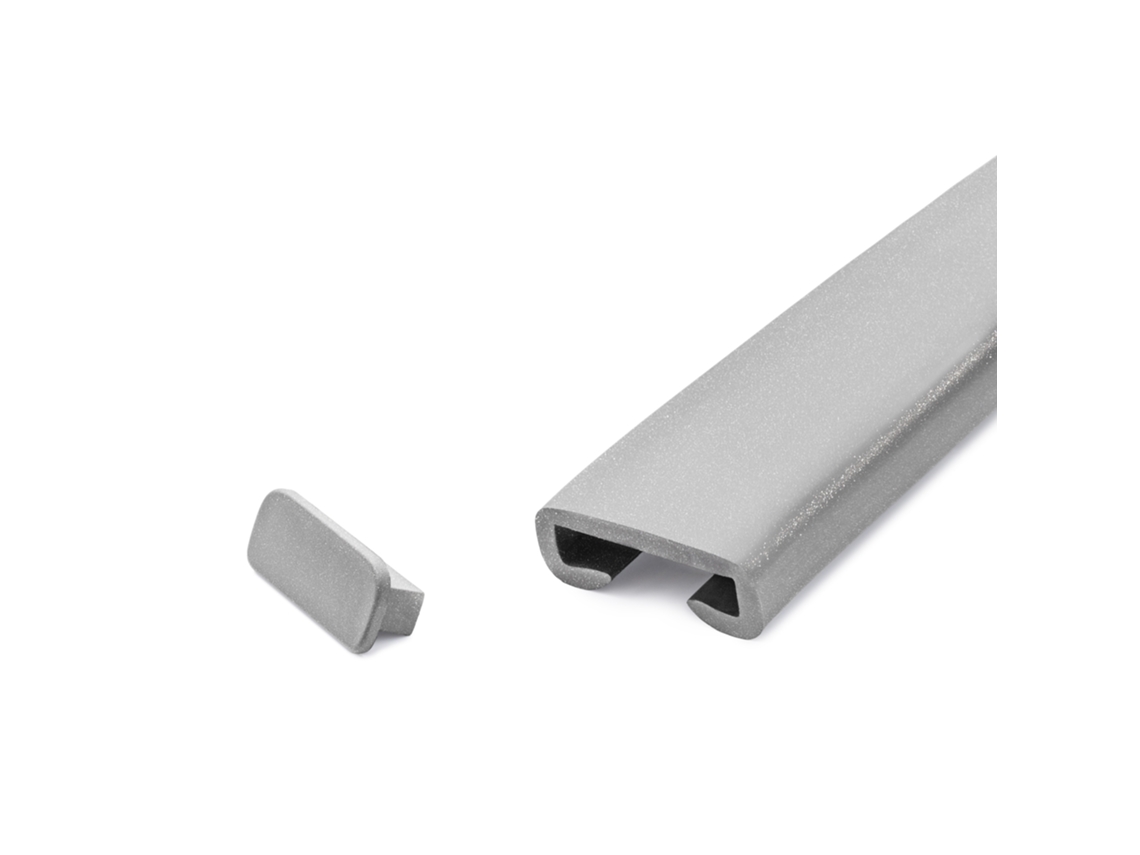 Quest Tampa De Extremidade Para Corrimão Pvc 40x8 Mm, Prateado