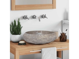Vidaxl Lavatório Ø40x12 Cm Mármore Cinzento