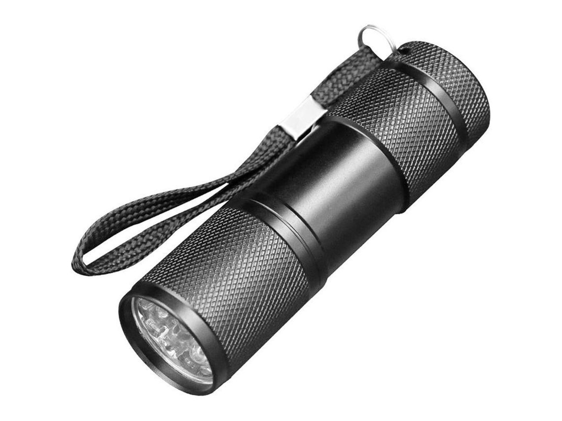 Lanterna Uv Ultravioleta com 9 Leds Pretos Detectora Blacklight