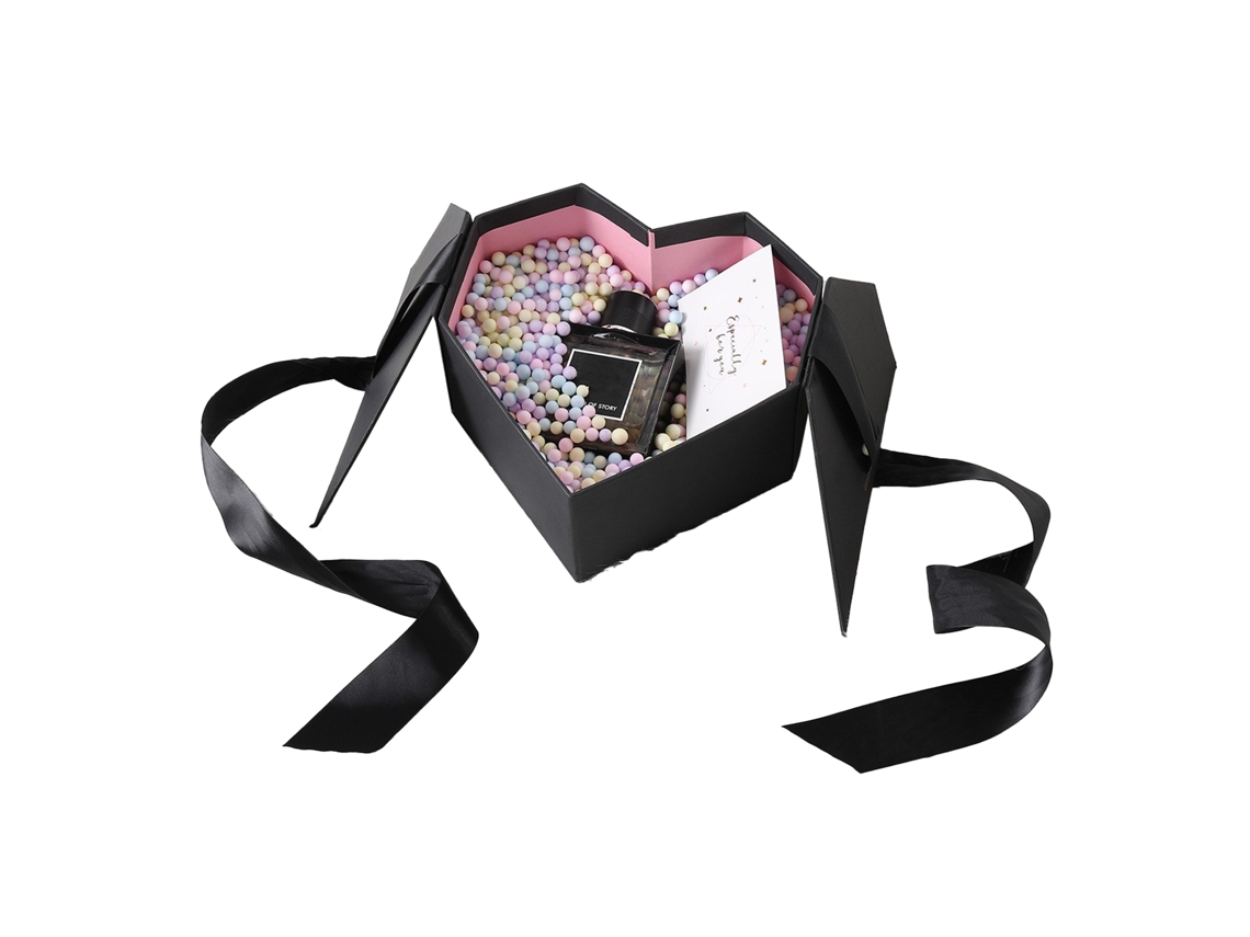 Caixa de presente black love 21x21x10cm para ocasiões especiais LAXISCREED