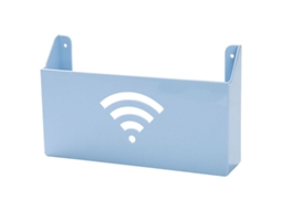 Caixa de Parede para Roteador Wi, Fi da Home Creative, Decoração para Pendurar na Parede, para Proteção de Mídia, Azul B BRILVIBERA