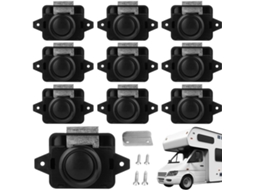 Conjunto De 10 Travas Botão Para Portas Trailers, Armários E