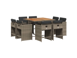 Garden Dining Set, Garden Dining Sets Vidaxl Cinzeto Rattan / Vime (n/a)