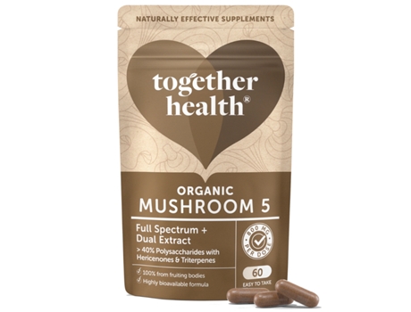 5 Organic Mushroom Complex Together Health 60 Cápsulas TOGETHER