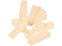 Conjunto De 10 Cunhas Madeira Triangulares À Prova Vento Para Batente Porta,10x3x3 Cm,