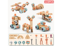 Conjunto De Ferramentas Infantil, 119 Pcs Brinquedos Educativos Para Montar, Presentes De Aniversário/natal Para Crianças Cuich