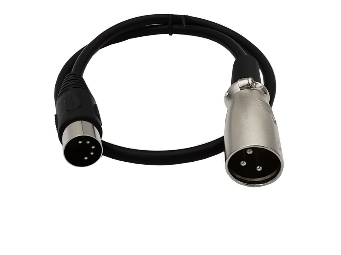 Lurelia Cabo Xlr Macho/fêmea Midi Din 5 Pinos, Para Microfones, Mixer, Amplificador E Colunas Ativas