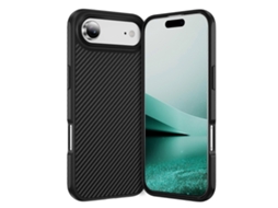Capa De Celular Tpu Acrílica Com Textura De Fibra De Carbono E Toque De Pele