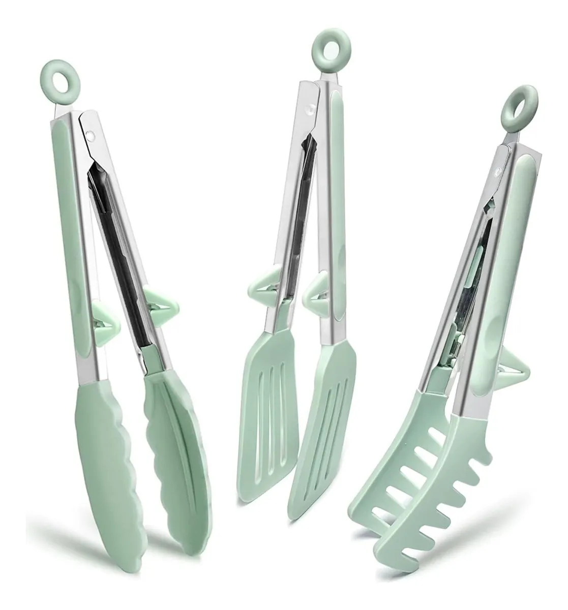 Pacote Com 3 Pinças De Cozinha De Aço Inoxidável, Pinças Para Alimentosvayotoy