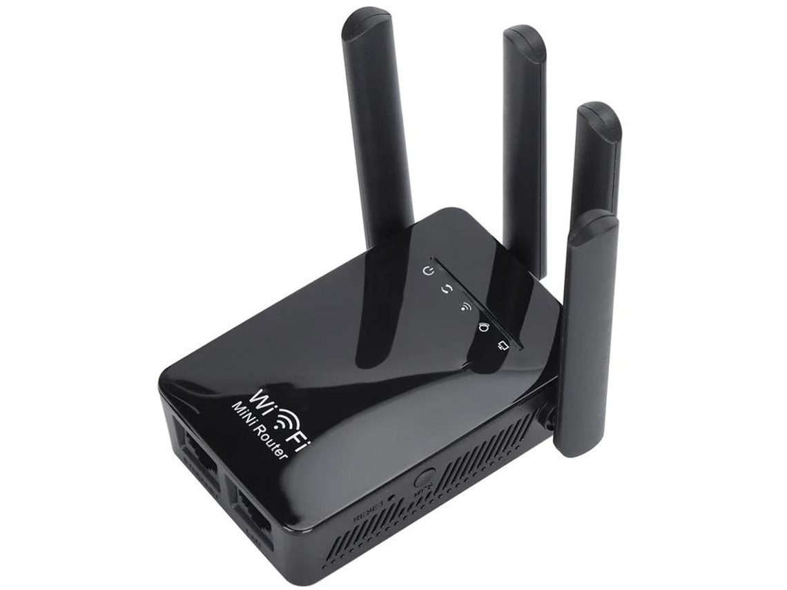 Extensor Wifi 300 Mbps Repetidor De Sinal Sem Fio 2.4 2.4835 Ghz Amplificador De Internet Tensão 100 240veu Plug Yizhood (preto)