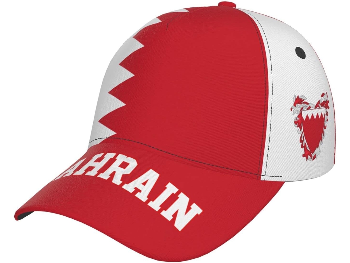 Boné Unissex com Bandeira do Bahrein, Ajustável, Estilo Golfe | S/MARCA