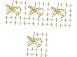 120 Peças De Pequenos Alfinetes Metal Em Formato Avião, Tachinhas