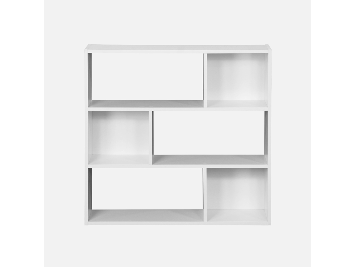 Estante de 3 Prateleiras com 6 Compartimentos Branco SWEEEK