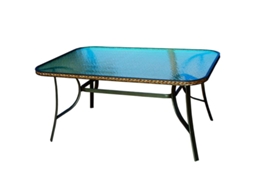 Mesa aluminio montilla marron 155x99 cm