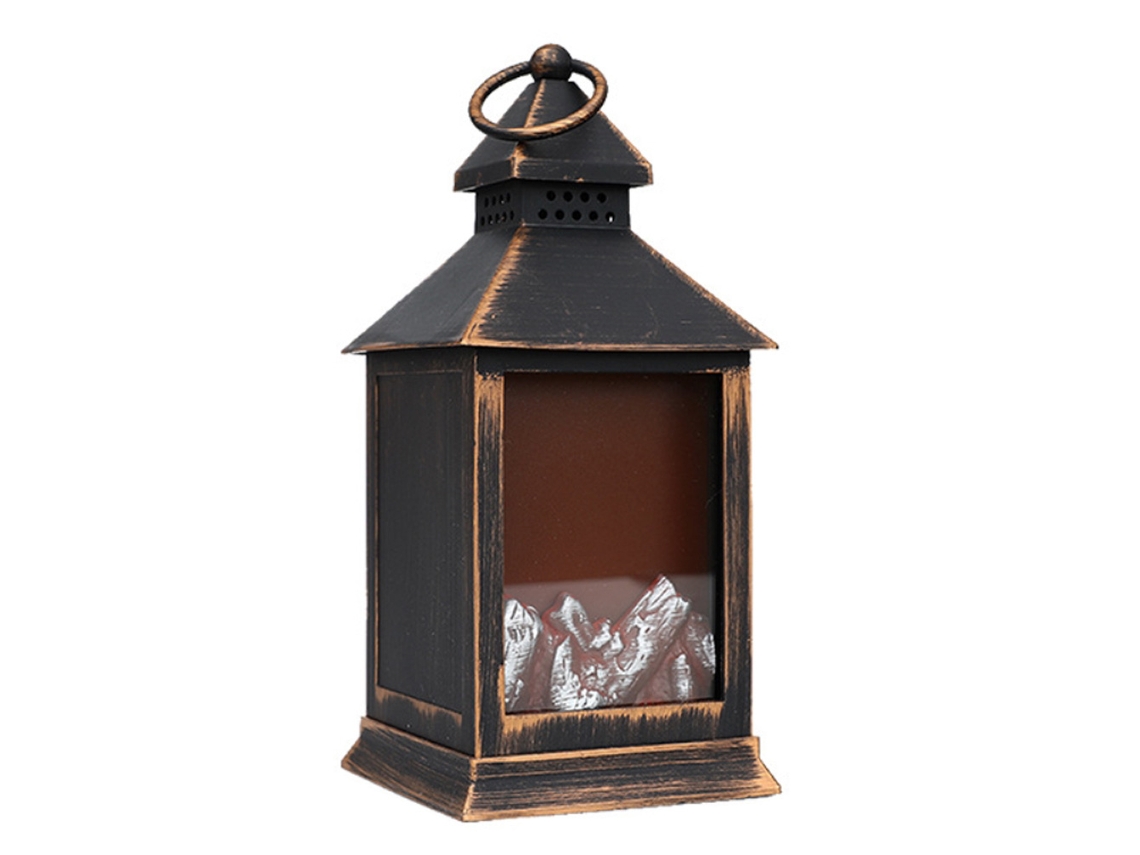 Lanterna de Lareira Led com Efeito de Chama Múltiplo Uso Natal Mesa Lampada Interior Exterior | S/MARCA
