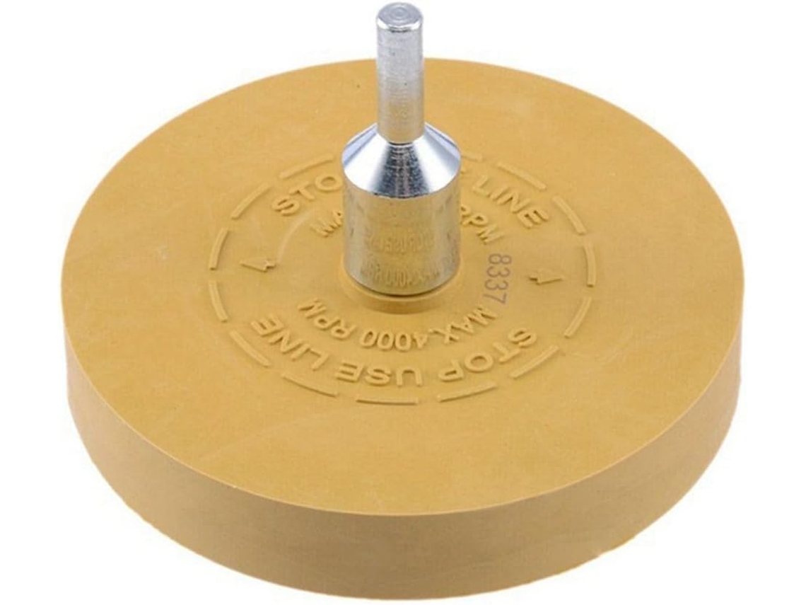 Disco De Borracha 88mm Para Furadeira, Ferramenta Para Aplicação E Remoção De Decalques Vinil Baixa Temperatura 3, 5 Polegadas