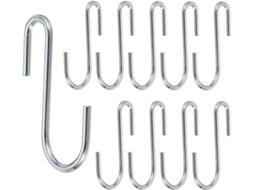 Jkapcyjfhf Ganchos Em S De 6, 35cm 2, 5 Polegadas, Pacote Com 10 Unidades, Cozinha, Quarto, Cor Prata