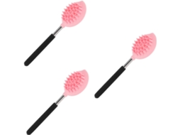 Conjunto Healeved Com 3 Escovas Corporais Retráteis, Escovas De Massagem Ergonômicas Silicone Para Banho E Corpo