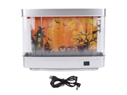 Lâmpada Led Decorativa Bruxa Fantasma Morcego Abóbora para Aquário