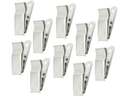 Conjunto Ciieeo com 100 clipes de metal para identificação, resistentes e compactos, com travas.