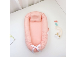 Ninho De Bebé Eifson- Com Almofada Moldadora De Cabeça 85*50*12cm - Rosa Claro