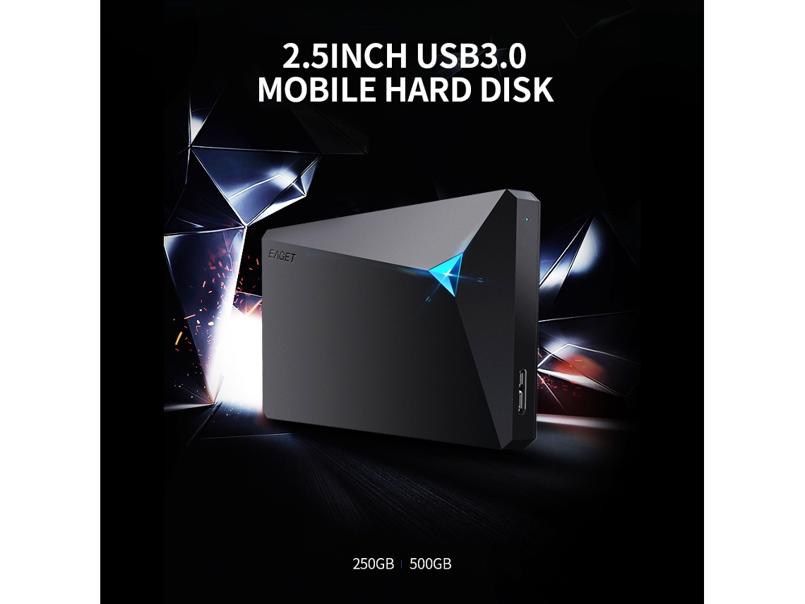 Baoj-2026disco Rígido Móvel Eaget G20 2,5 Polegadas 500gb Usb 3.0 5400rpm Resistente A Impactos Para Notebook