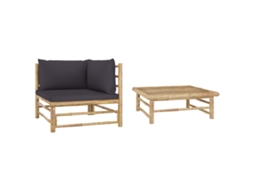 Garden Lounge Set, Garden Lounge Sets Vidaxl Cinzeto Bambu (n/a)